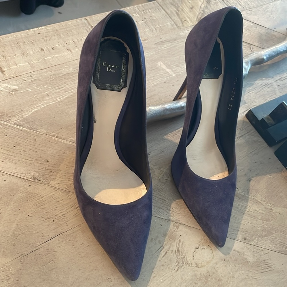 Christian Dior suede blue pumps - Picture 2 of 12
